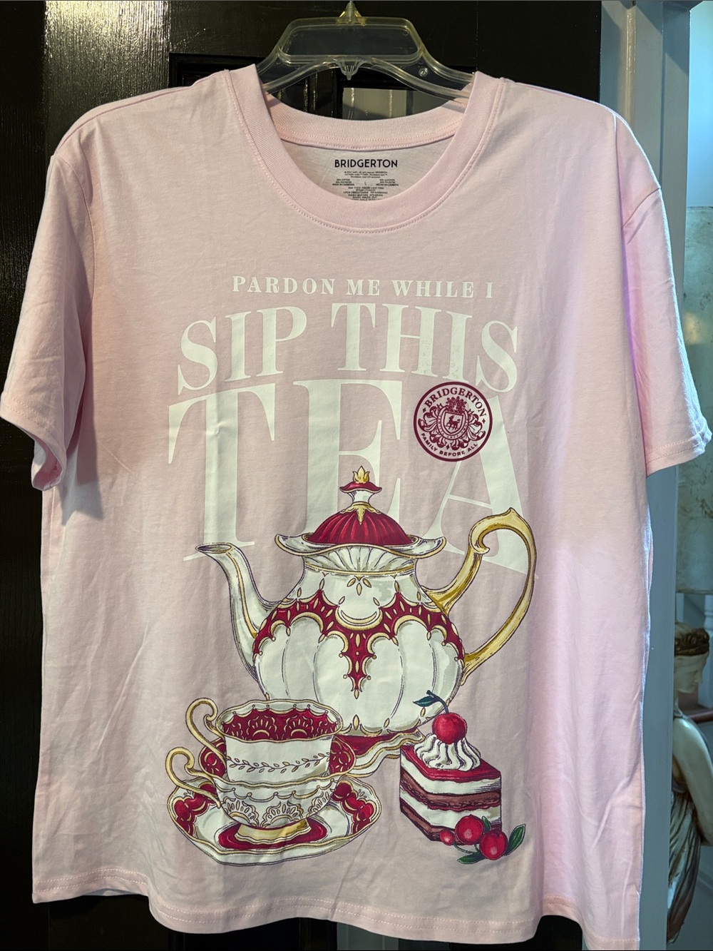 Bridgerton Pink 'Sip This Tea' Graphic Tee